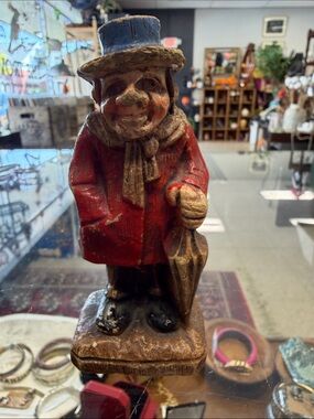 1940’s Vintage Syroco Red Coat Figurine with Blue Hat